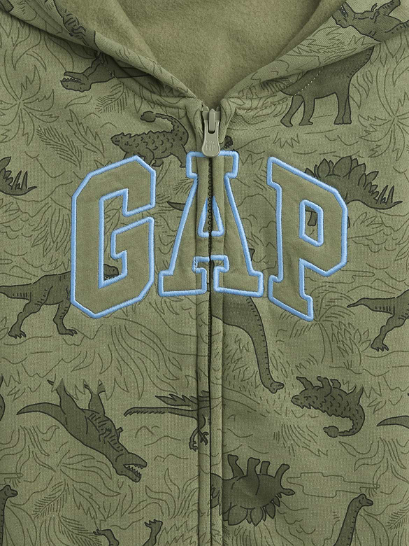 babyGap Relaxed Print Logo Zip Hoodie