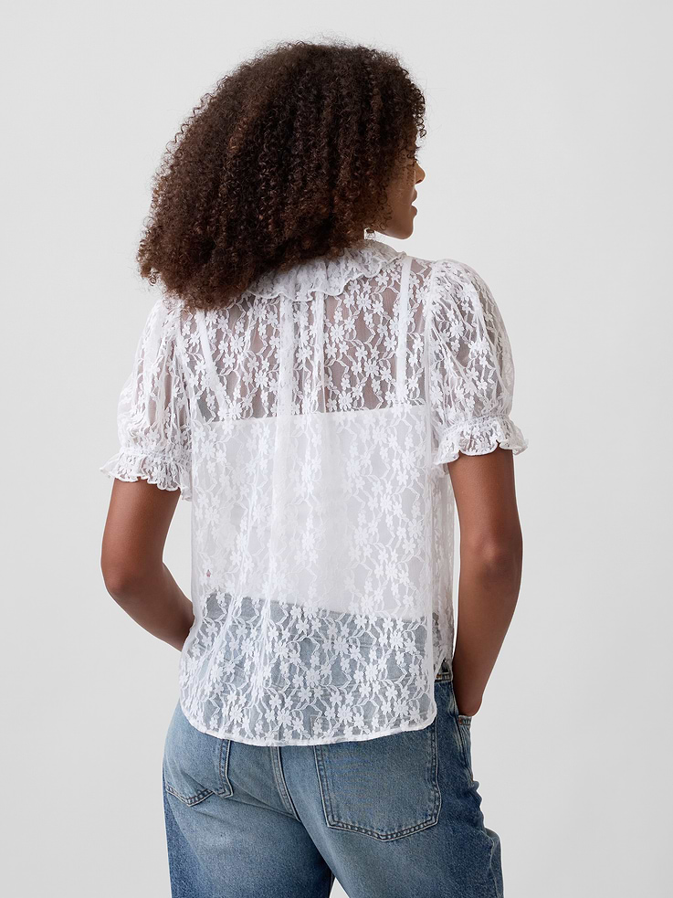 Image number 2 showing, Relaxed Lace Ruffle Top
