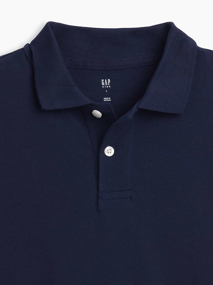 Image number 3 showing, Kids Uniform Pique Polo Shirt