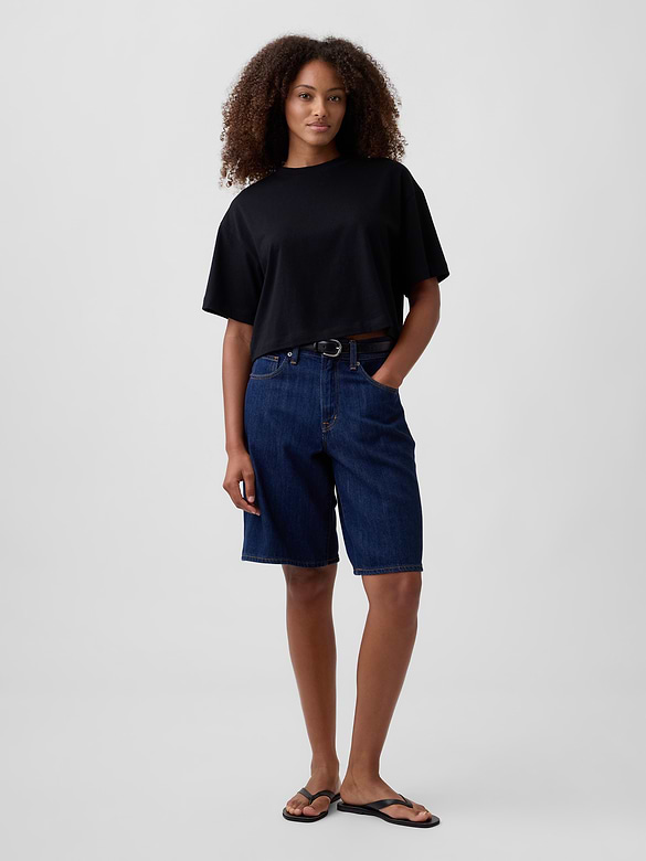 Relaxed Cropped Crewneck T-Shirt