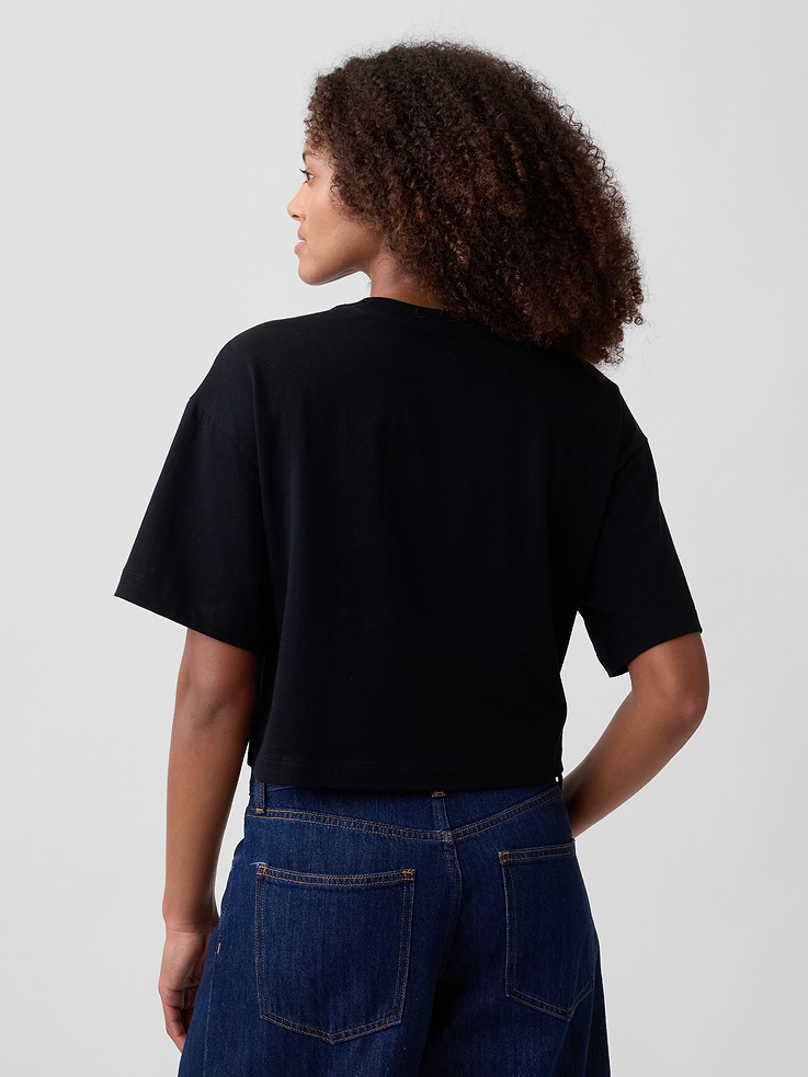 Image number 2 showing, Relaxed Cropped Crewneck T-Shirt