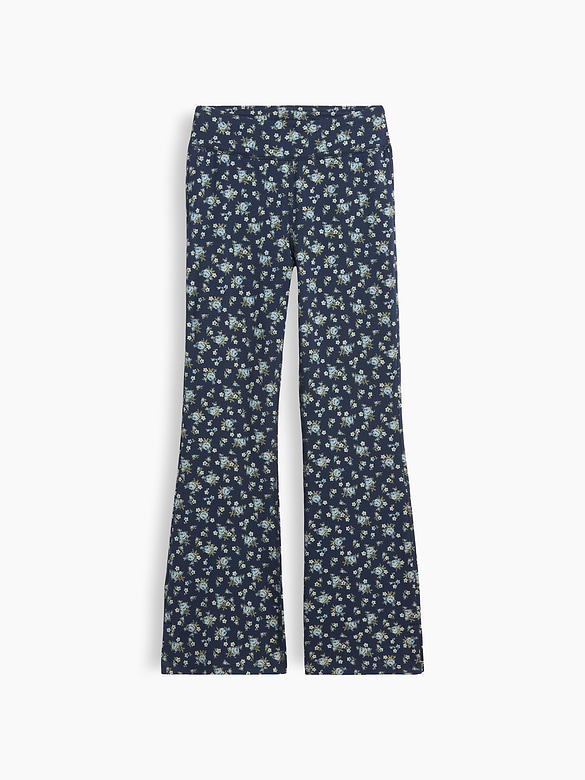 Kids Print Stretch Jersey Flare Leggings