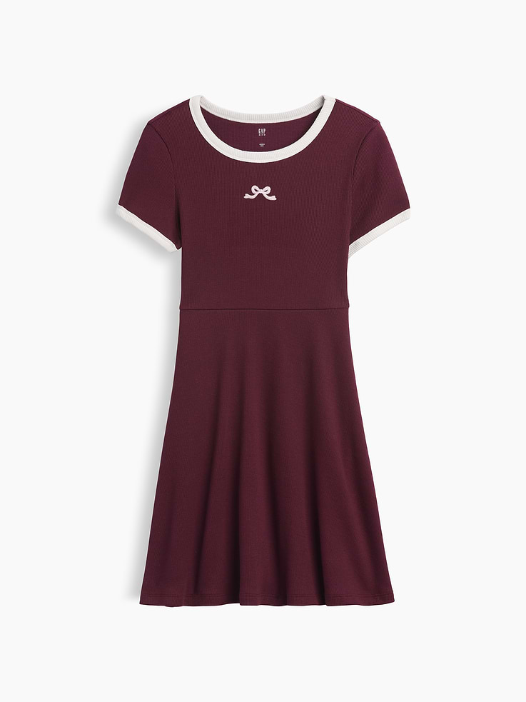 Image number 1 showing, Kids Ribbed Dress