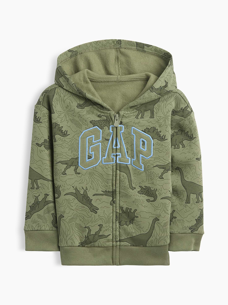 Image number 1 showing, babyGap Relaxed Print Logo Zip Hoodie