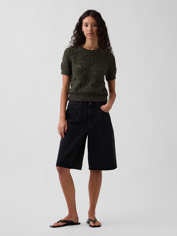 100% Cotton Crochet Sweater