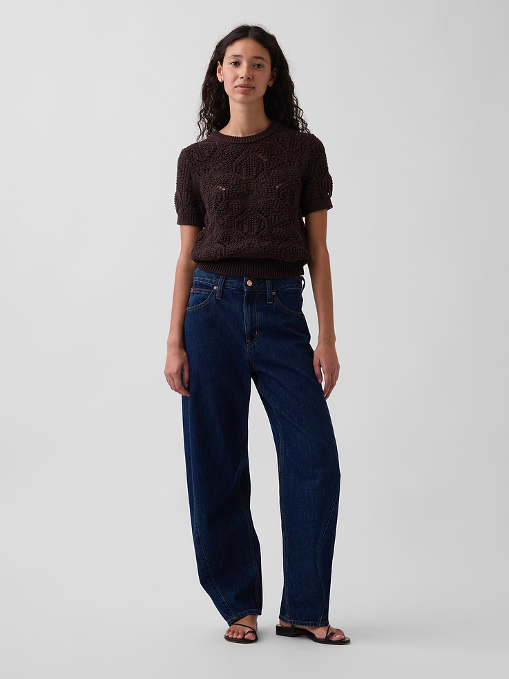 Image number 2 showing, 100% Cotton Crochet Sweater