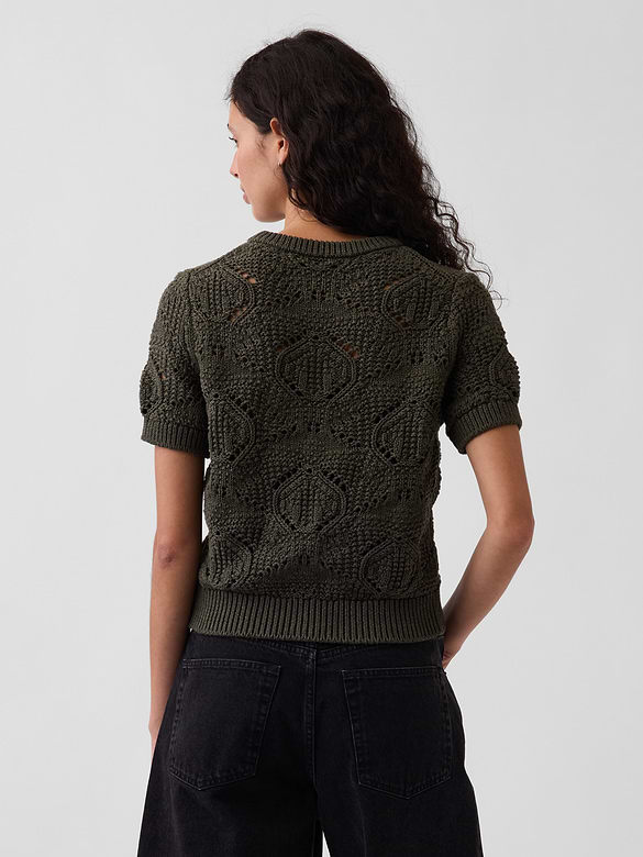 100% Cotton Crochet Sweater