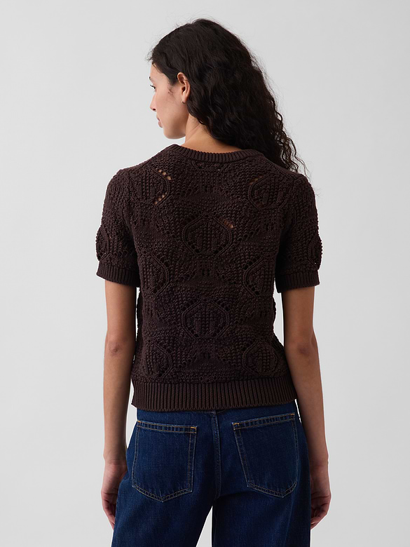 100% Cotton Crochet Sweater