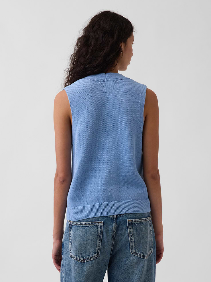 Image number 3 showing, 100% Cotton Pocket Sweater Vest