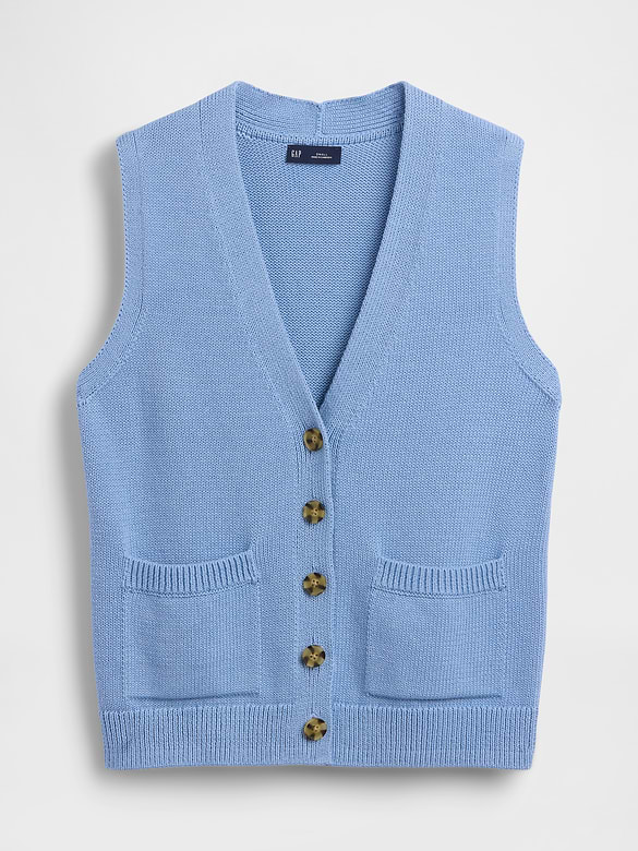 100% Cotton Pocket Sweater Vest