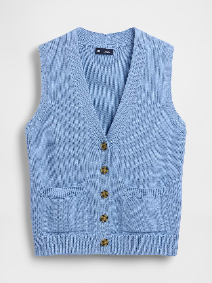 Image number 5 showing, 100% Cotton Pocket Sweater Vest