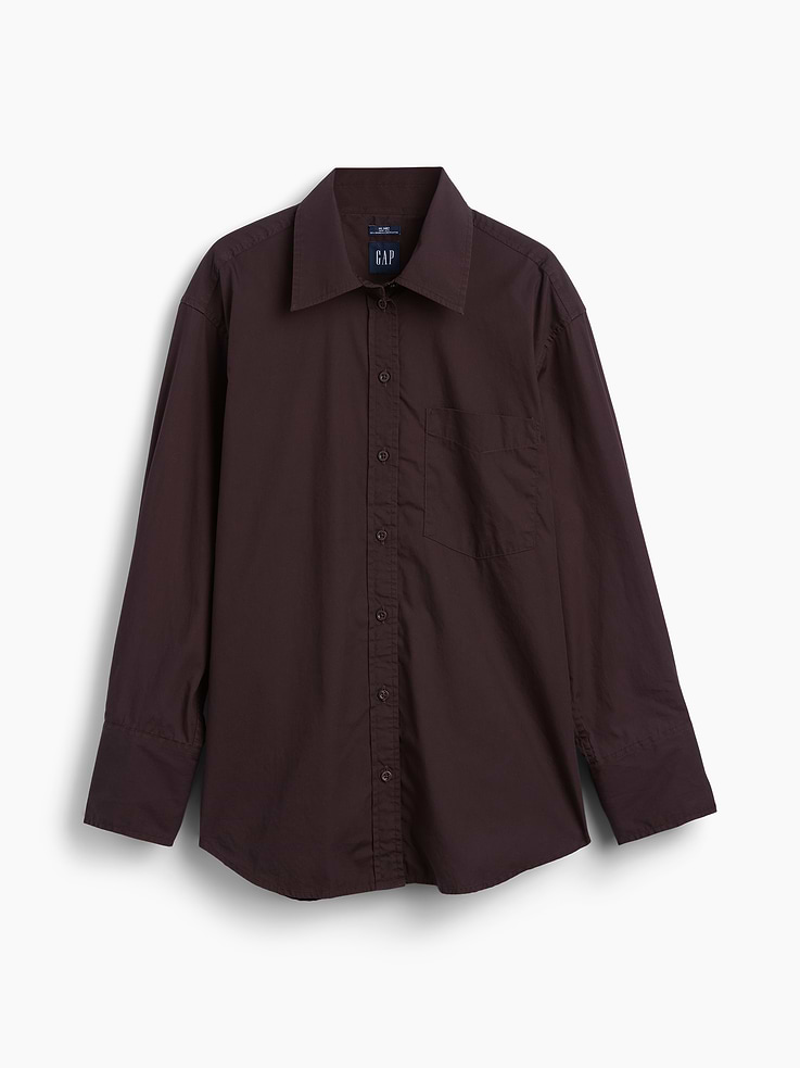 L'image numéro 5 présente Chemise ample en popeline de coton biologique