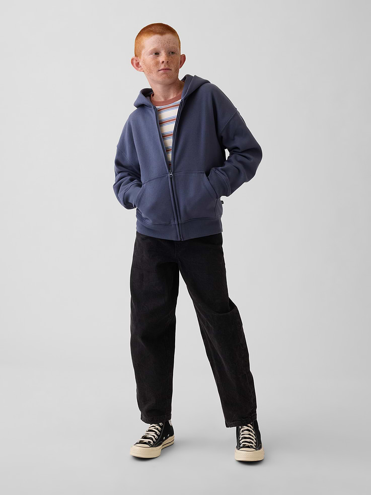 Image number 4 showing, Kids VintageSoft Relaxed Zip Hoodie