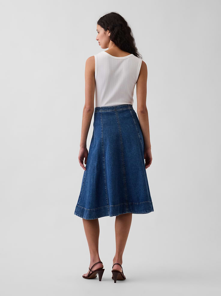 Image number 2 showing, Denim Midi Tulip Skirt