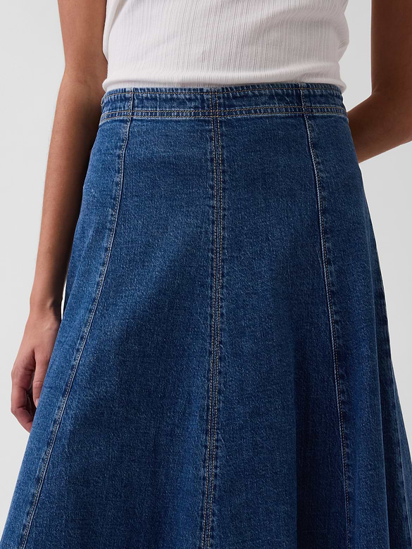 Denim Midi Tulip Skirt