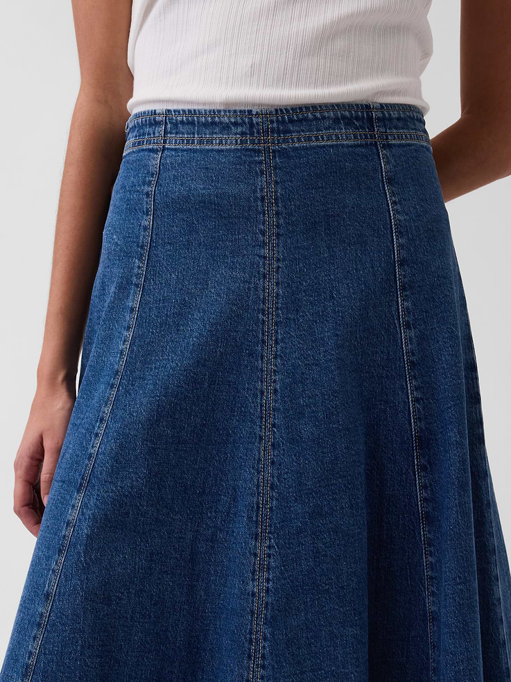 Image number 4 showing, Denim Midi Tulip Skirt