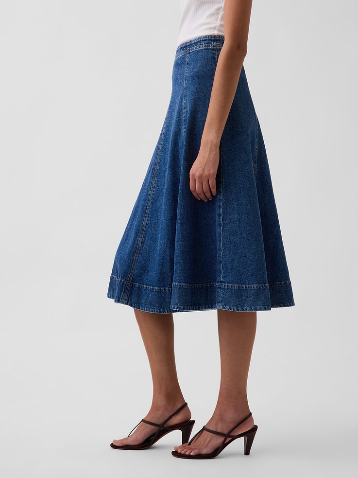 Image number 3 showing, Denim Midi Tulip Skirt