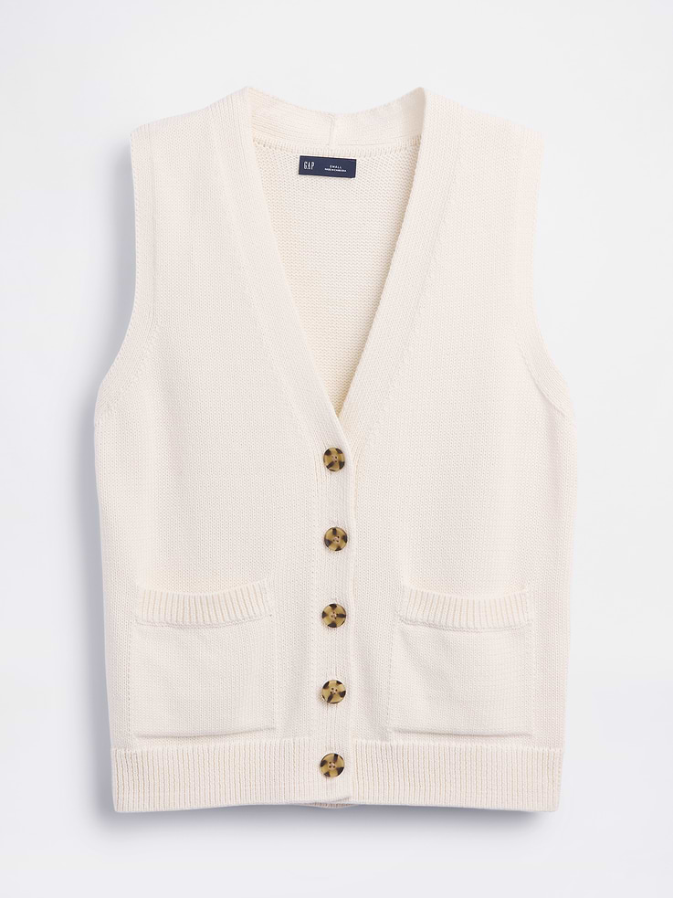 Image number 5 showing, 100% Cotton Pocket Sweater Vest