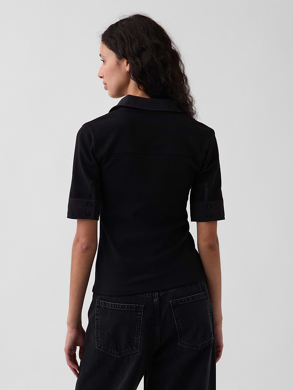 Modern Elbow-Sleeve Utility T-Shirt