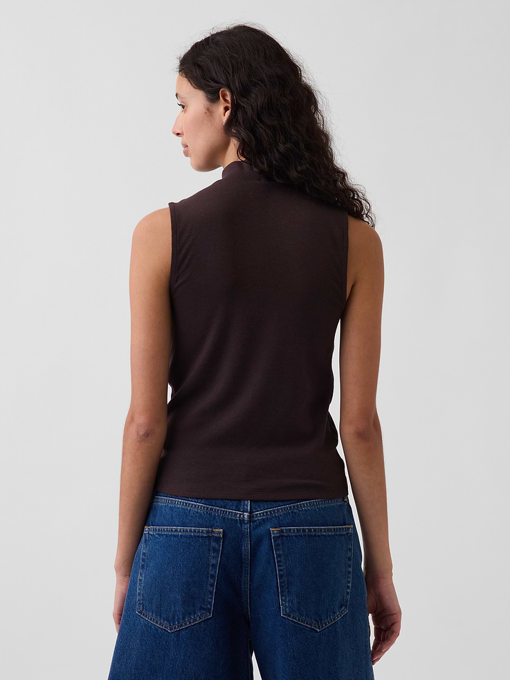 Image number 3 showing, Modern Mockneck Tank Top