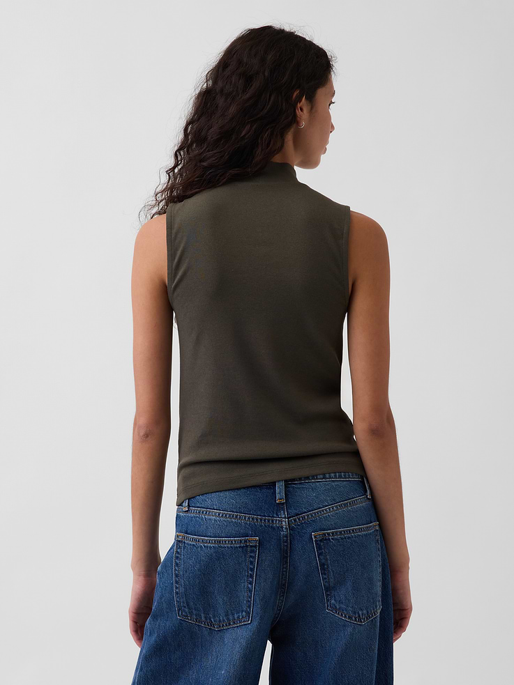 Image number 3 showing, Modern Mockneck Tank Top