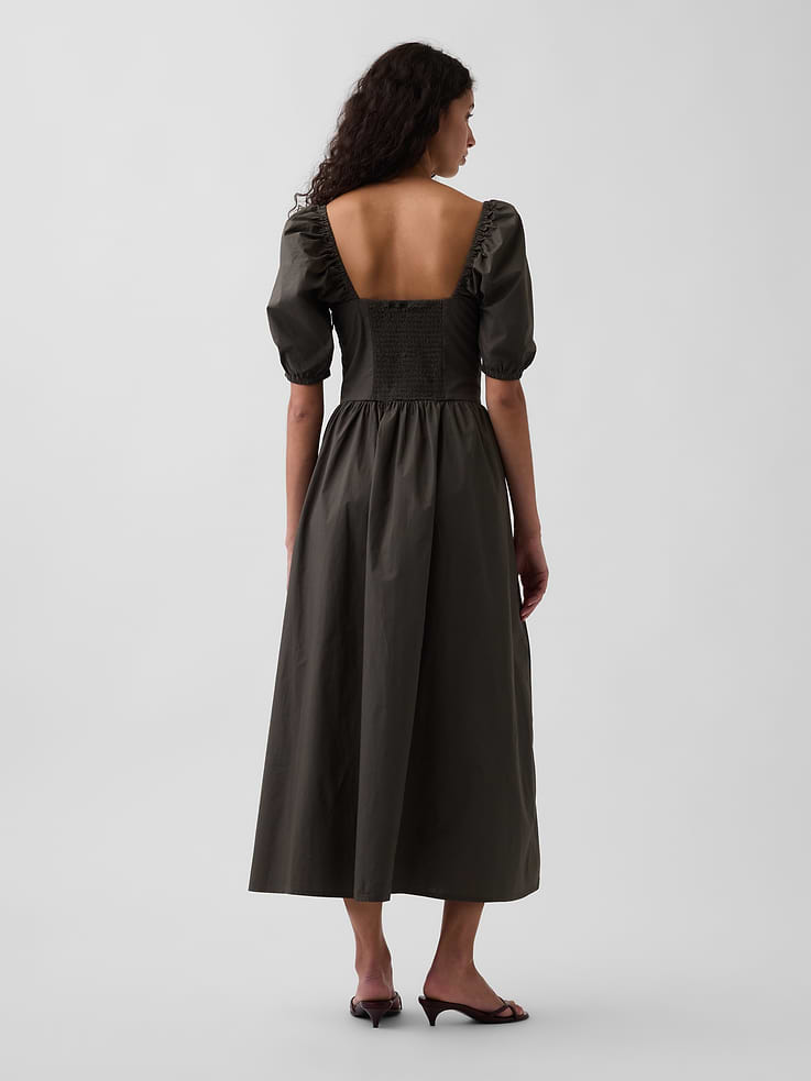 Image number 2 showing, Puff-Sleeve Corset Maxi Dress