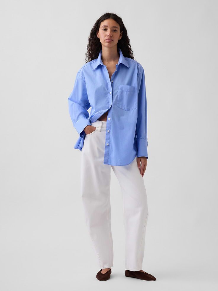 Image number 2 showing, Organic Cotton Poplin Big Shirt
