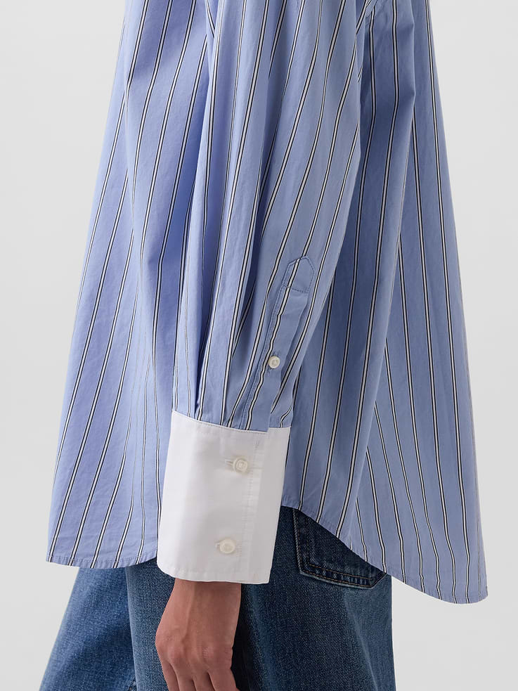 Image number 4 showing, Organic Cotton Poplin Big Shirt