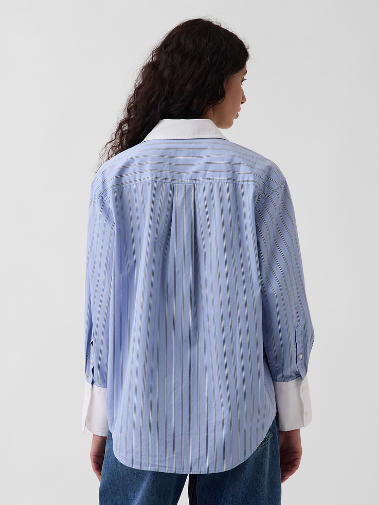 Image number 3 showing, Organic Cotton Poplin Big Shirt