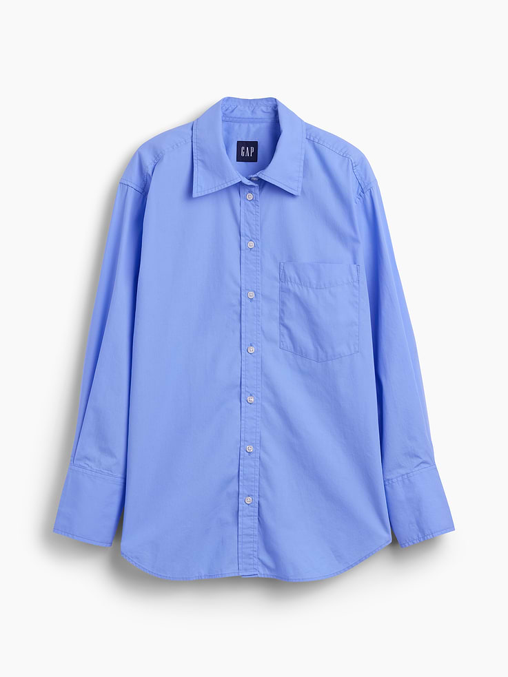 Image number 5 showing, Organic Cotton Poplin Big Shirt