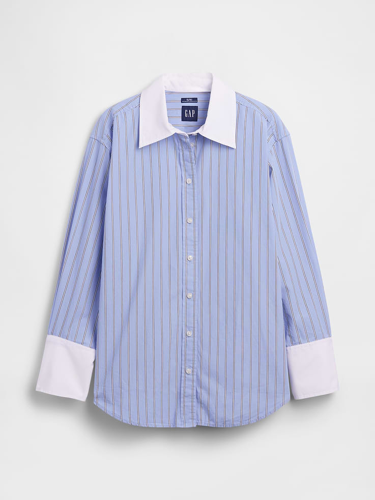 Image number 5 showing, Organic Cotton Poplin Big Shirt