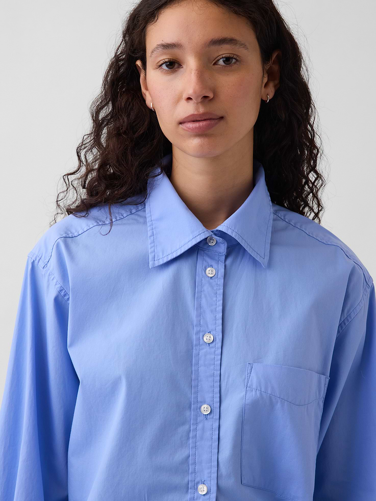 Image number 4 showing, Organic Cotton Poplin Big Shirt