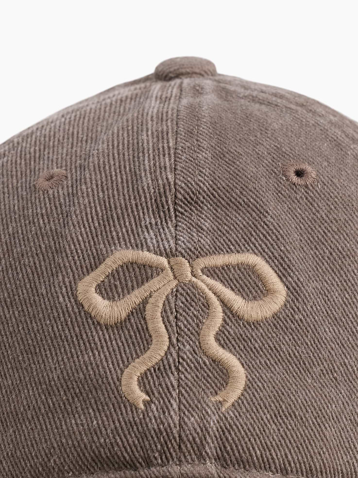 Image number 3 showing, Kids Denim Bow Baseball Hat
