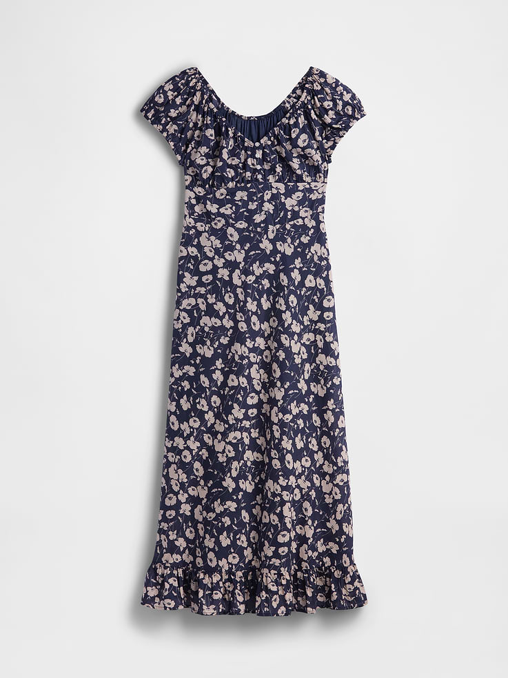 Image number 5 showing, V-Neck Ruffle Hem Maxi Dress