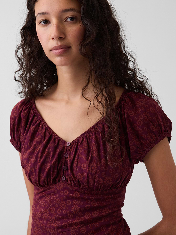 Image number 4 showing, V-Neck Ruffle Hem Maxi Dress