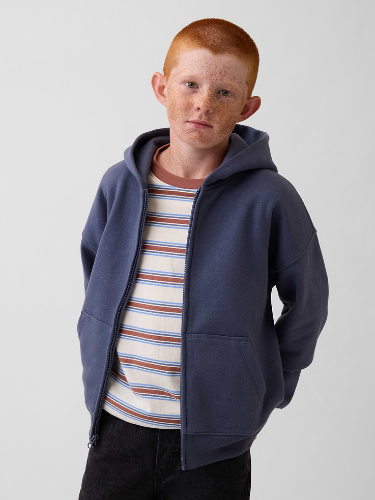 Image number 1 showing, Kids VintageSoft Relaxed Zip Hoodie