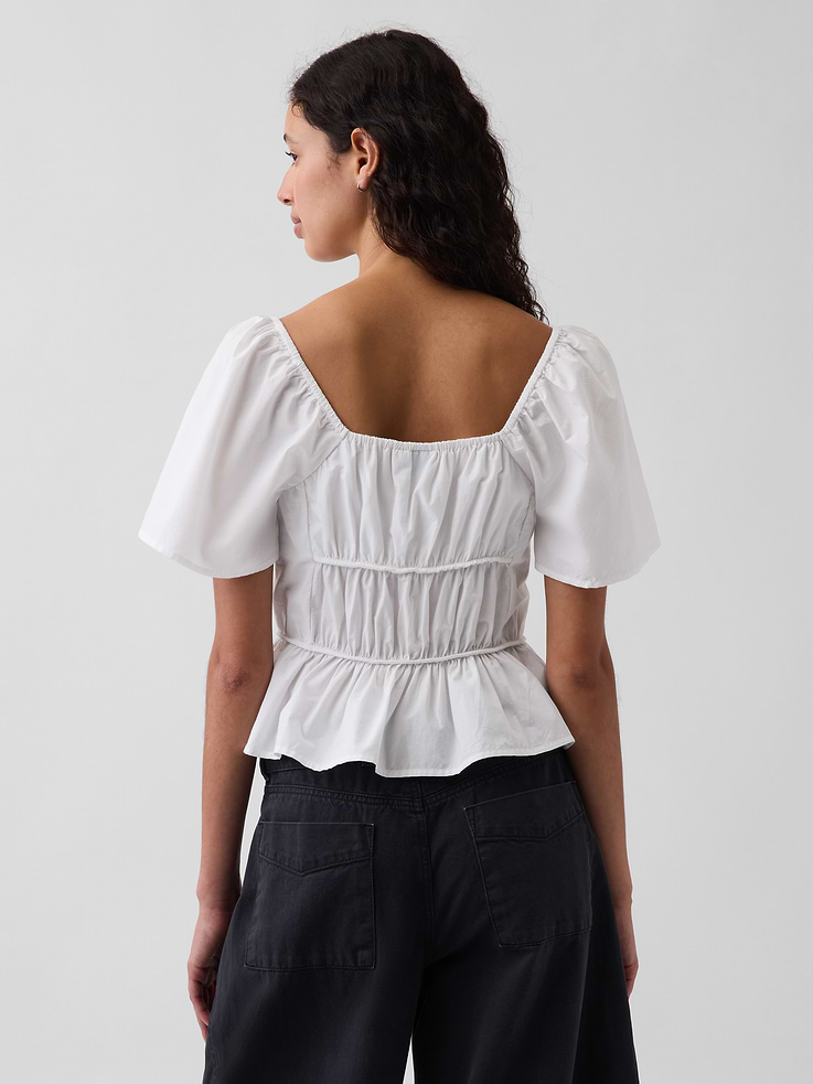 Image number 3 showing, Square-Neck Peplum Top