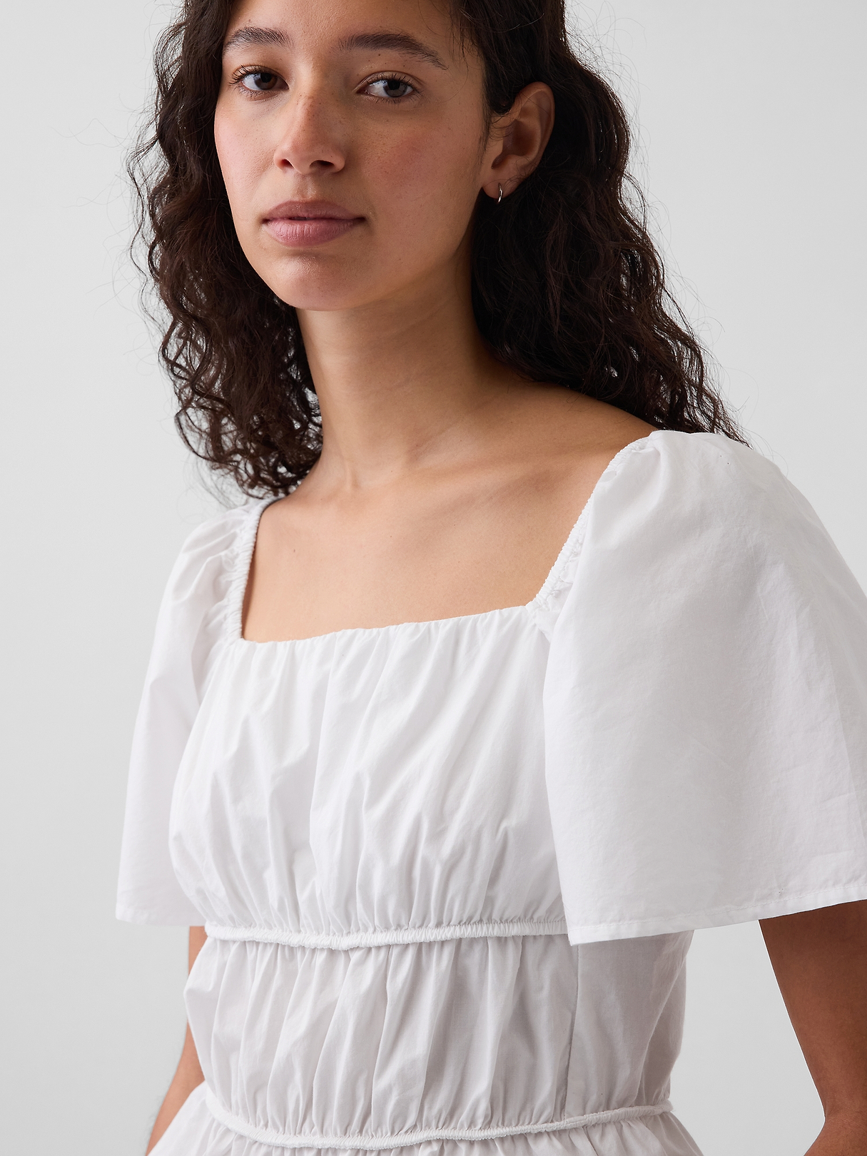 Square-Neck Peplum Top | Gap