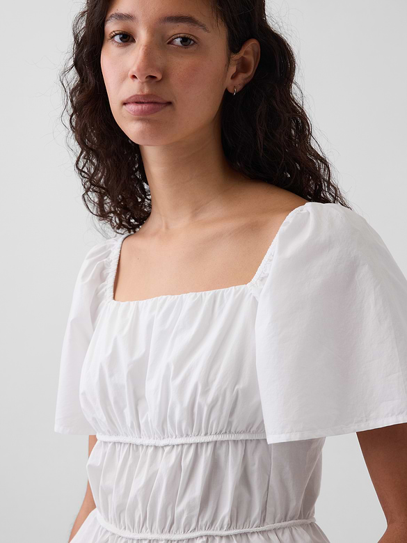 Square-Neck Peplum Top