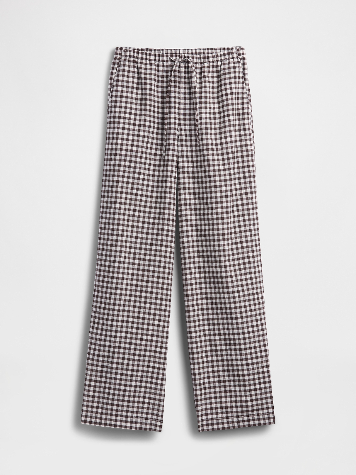 USA製 GAP Archive Check Wide Slacks 90s Mid Rise Pull-On Wide-Leg Linen-Blend Pants | Gap Factory