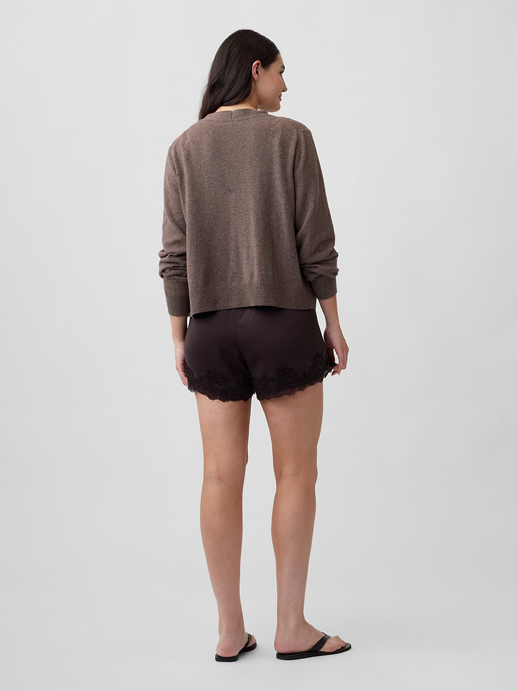 Image number 6 showing, 5" High Rise Pull-On Satin Shorts