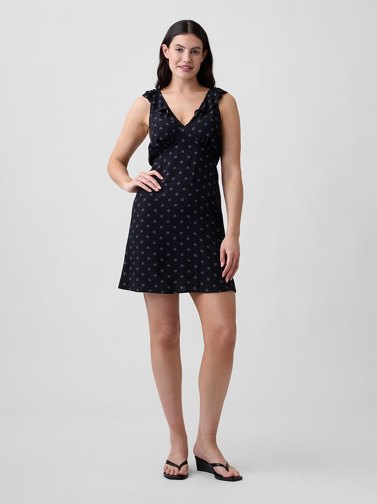 Image number 4 showing, Ruffle V-Neck Mini Dress