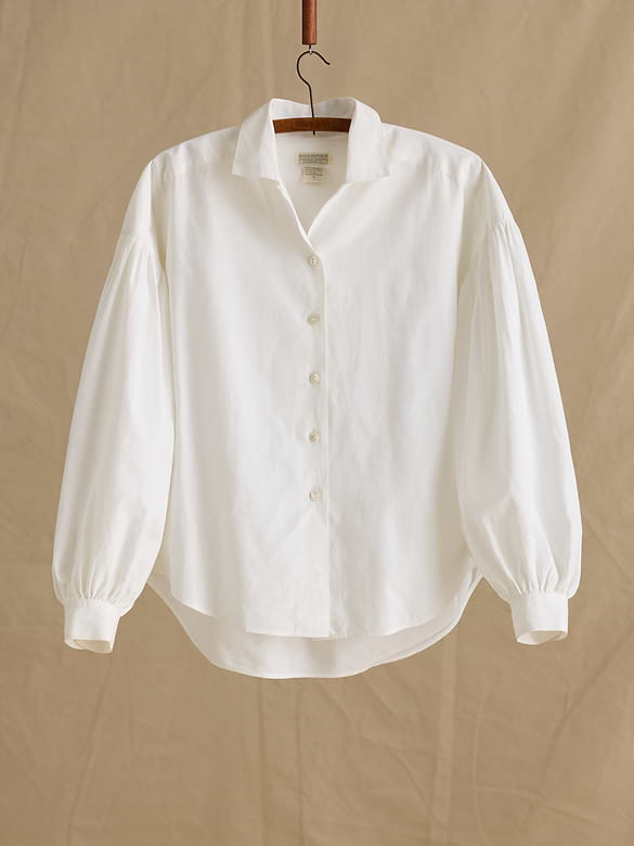 Archive Cotton Bubble-Sleeve Blouse Women's Size S