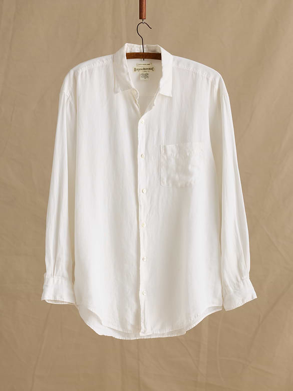 Archive Oversized Irish Linen Button-Down Shirt Men's Size M