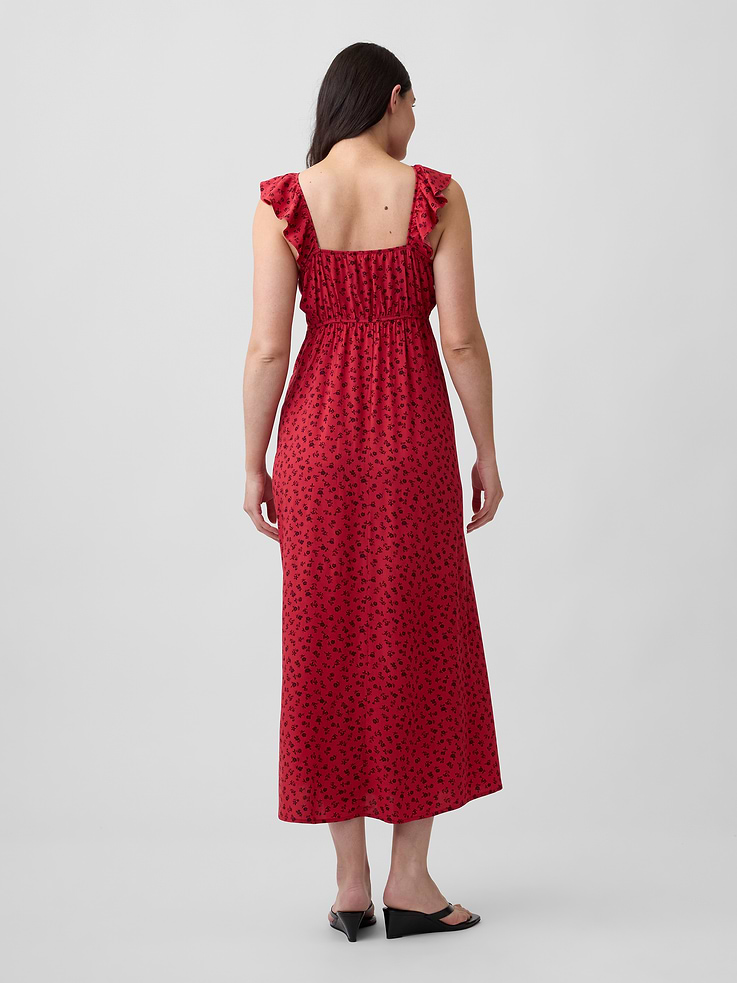Image number 5 showing, Ruffle V-Neck Maxi Dress