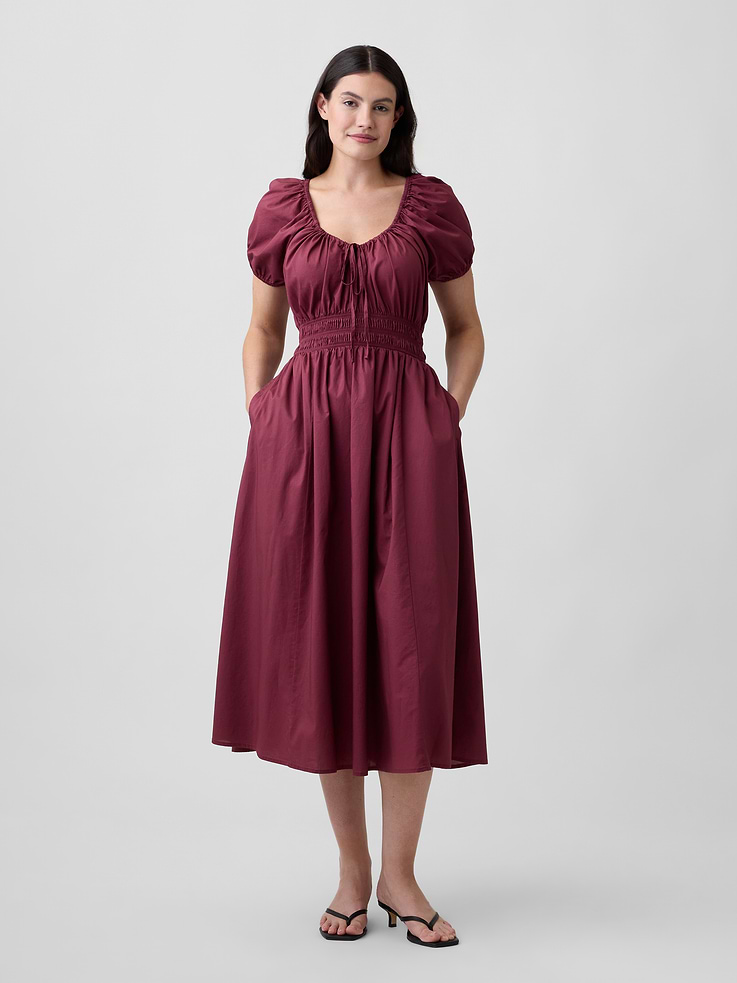 Image number 4 showing, Puff Sleeve V-Neck Maxi Dress