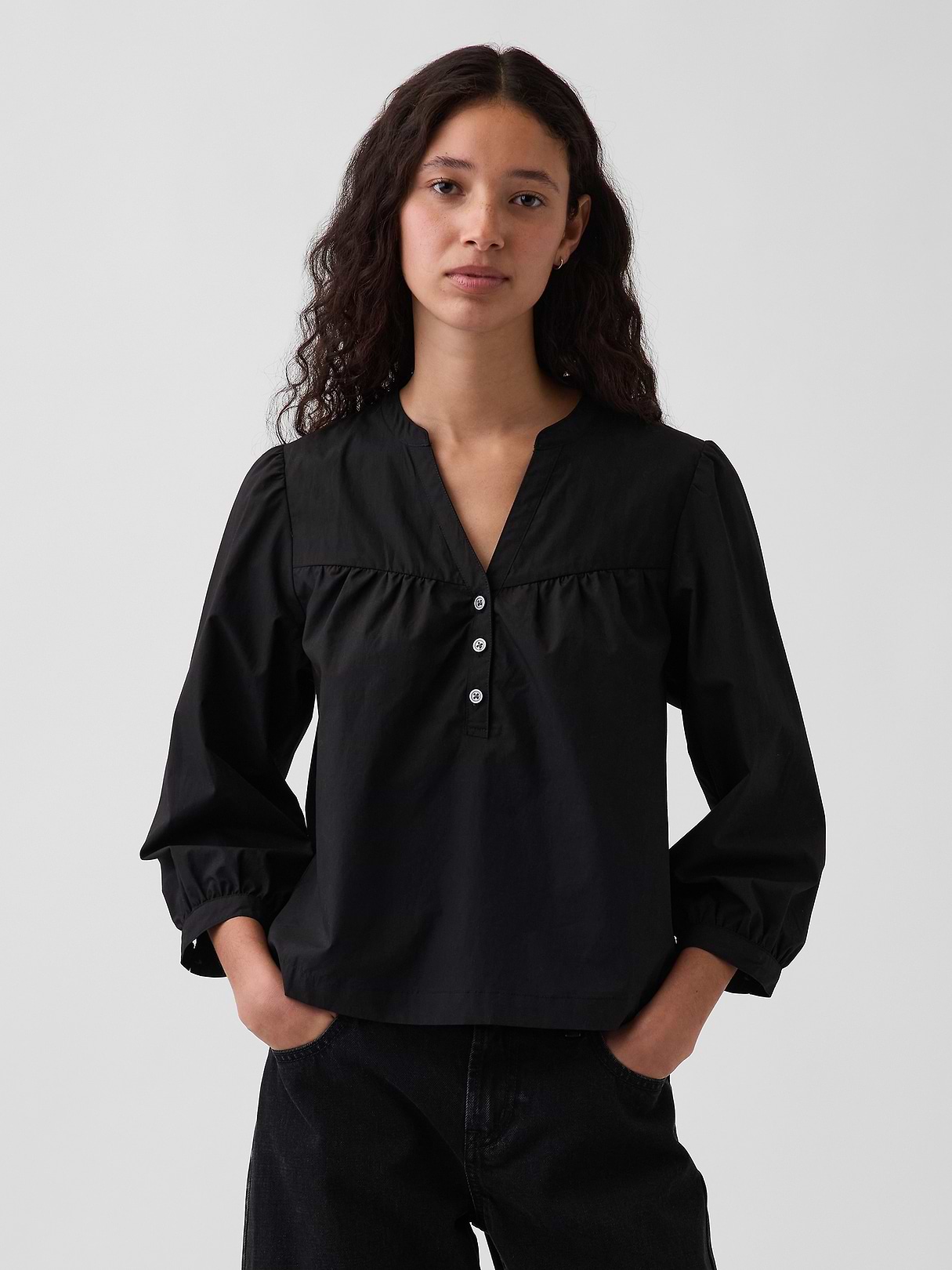 Poplin Popover Top | Gap