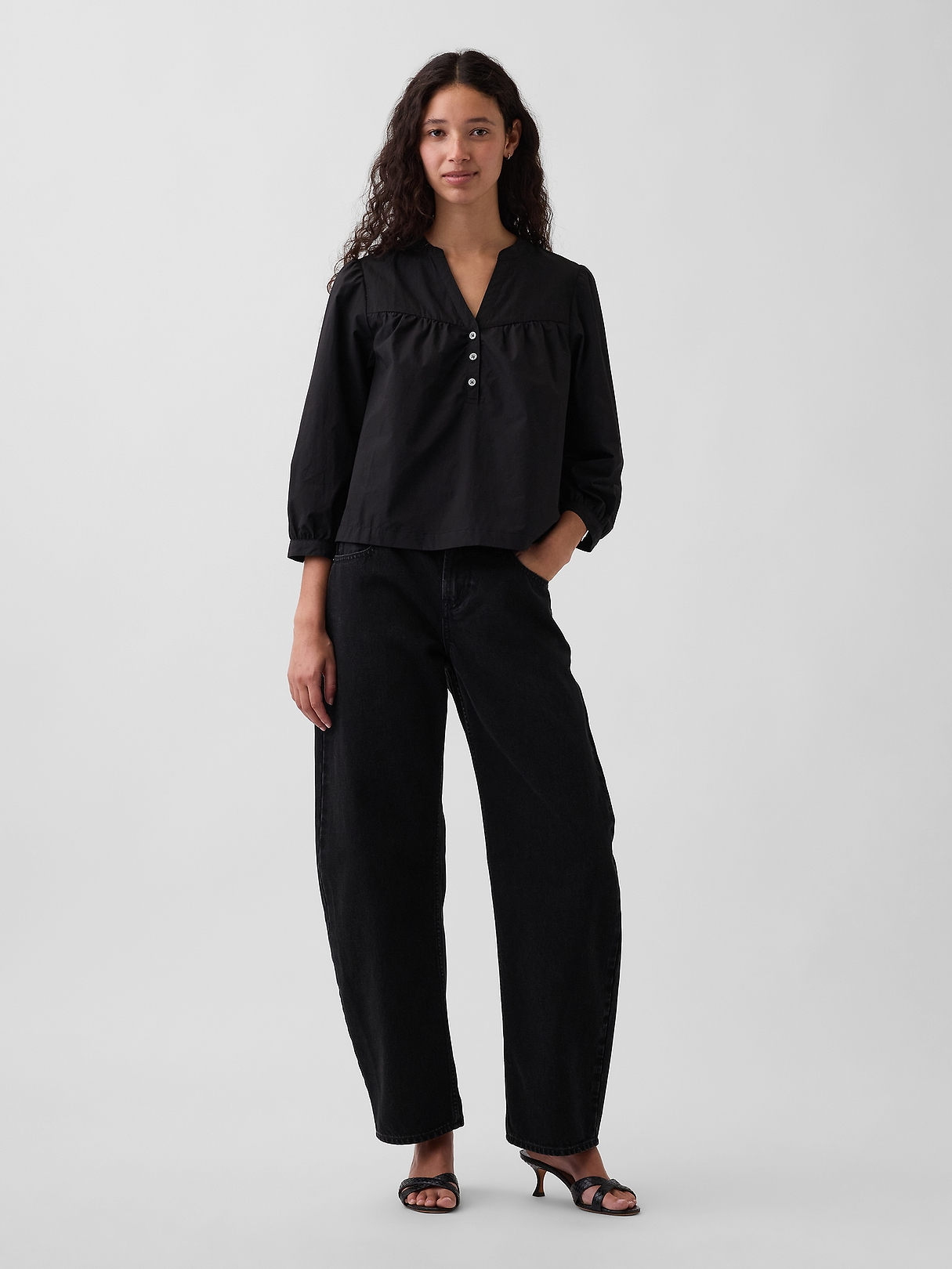 Poplin Popover Top | Gap