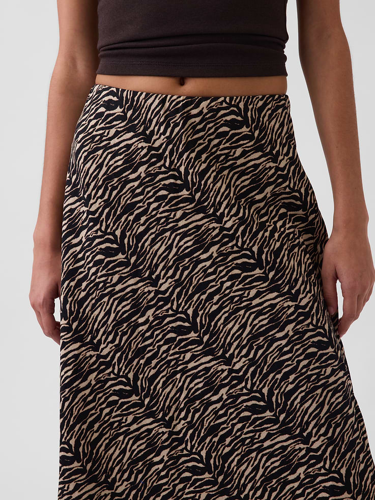 Image number 4 showing, Linen-Blend Maxi Slip Skirt