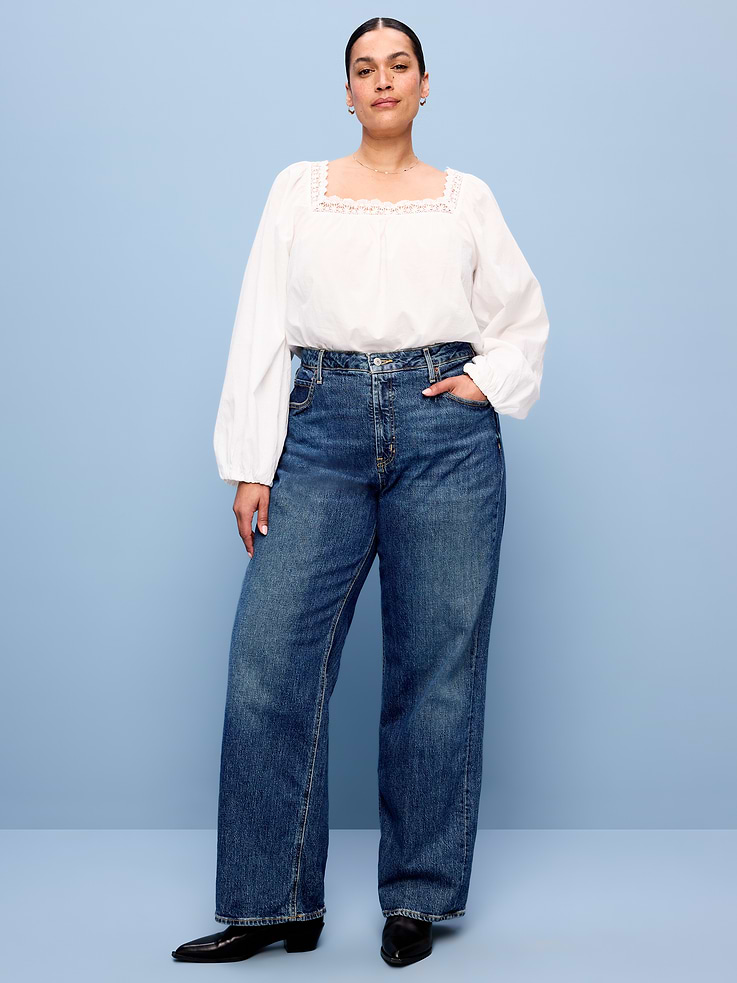 Image number 7 showing, Extra High-Waisted Wide-Leg Jeans